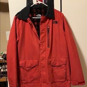 Red Suede Northface Jacket